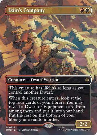 Dain's Company (Borderless) (212) Foil - The Hobbit