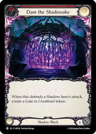Dam the Shadowake (Red) (IAR218) Rainbow Foil - Usurp the Shadow Throne