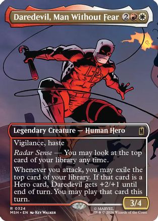 Daredevil, Man Without Fear (Borderless) (324) Foil - Marvel Super Heroes