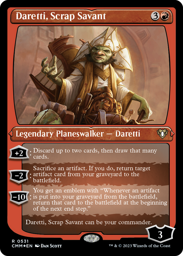 Daretti, Scrap Savant (531) Etched Foil - Commander Masters