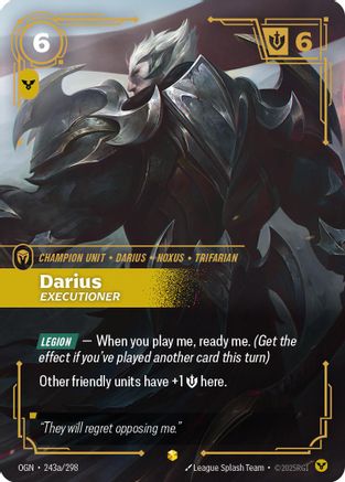 Darius – Executioner (Alternate Art) (243a) Foil - Origins