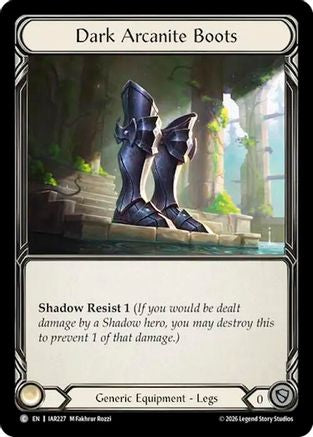 Dark Arcanite Boots (IAR227) Cold Foil - Usurp the Shadow Throne
