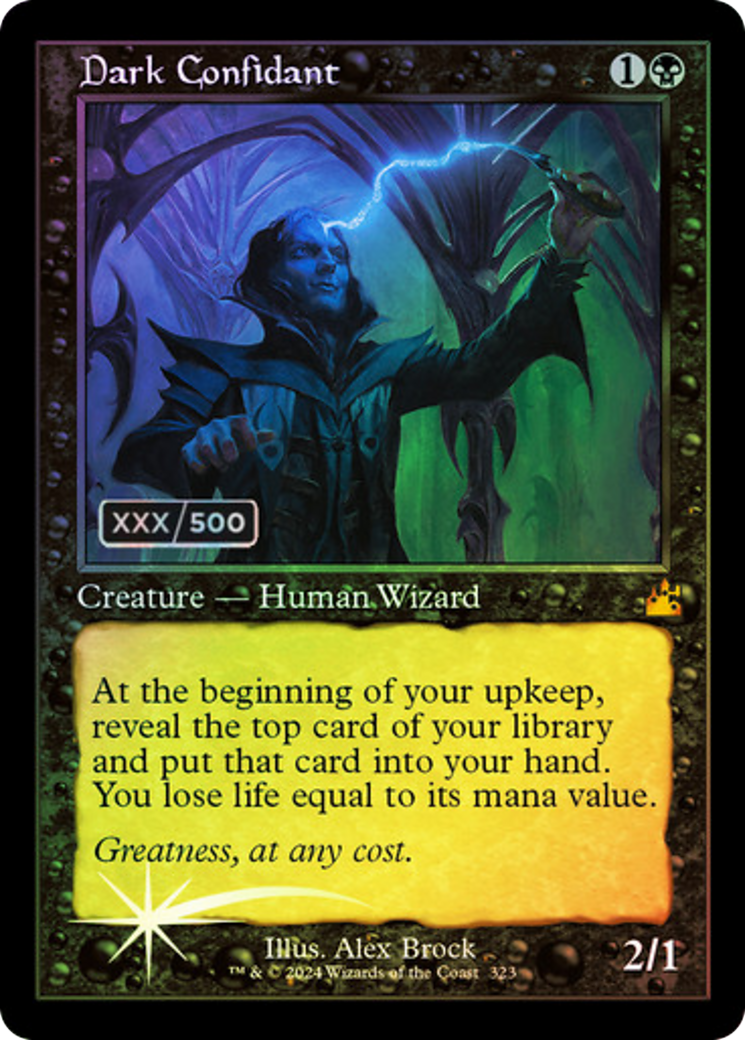 Dark Confidant (Retro) (Serial Numbered) (323) Foil - Ravnica Remastered
