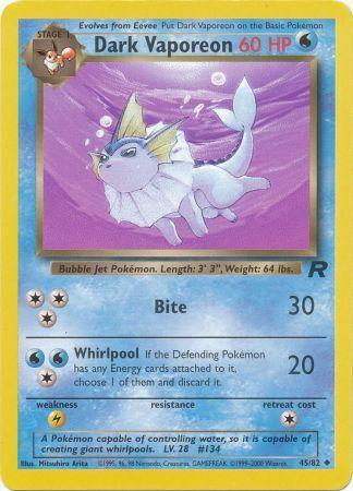 Dark Vaporeon (45) (Unlimited) - Team Rocket