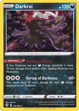 Darkrai (Cosmos Holo) (105) Holofoil - Miscellaneous Cards & Products
