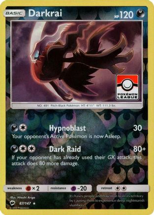 Darkrai (Pokemon League) (87) Reverse Holofoil - League & Championship Cards