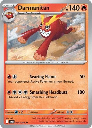 Darmanitan (14) Reverse Holofoil - Black Bolt