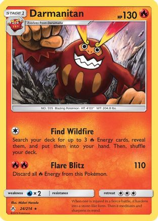 Darmanitan (24) Reverse Holofoil - Unbroken Bonds
