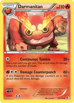 Darmanitan (28) Reverse Holofoil - Boundaries Crossed