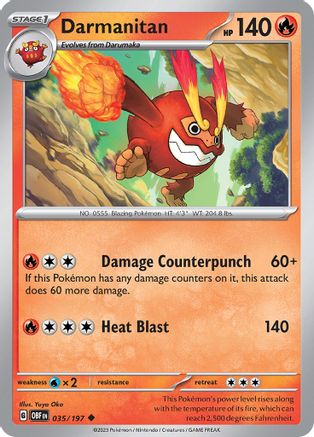 Darmanitan (35) Reverse Holofoil - Obsidian Flames