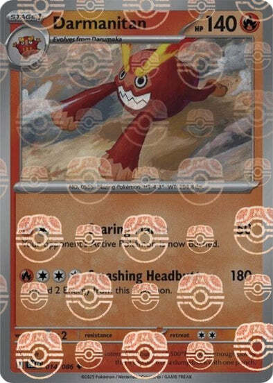 Darmanitan (Master Ball Pattern) (14) Reverse Holofoil - Black Bolt
