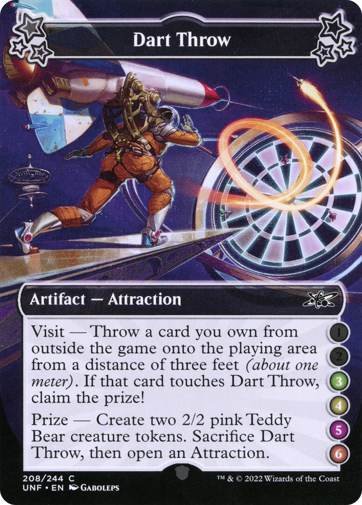 Dart Throw (208d) - Unfinity Foil