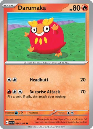 Darumaka (34) Reverse Holofoil - Obsidian Flames