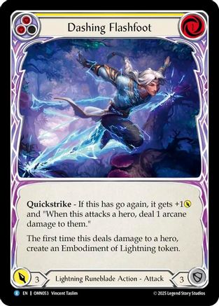 Dashing Flashfoot (OMN053) Rainbow Foil - Omens of the Third Age