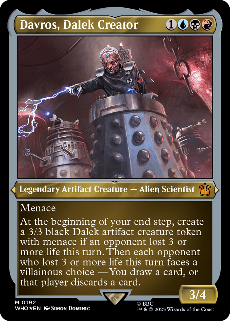 Davros, Dalek Creator (Display Commander) (192) Etched Foil - Doctor Who