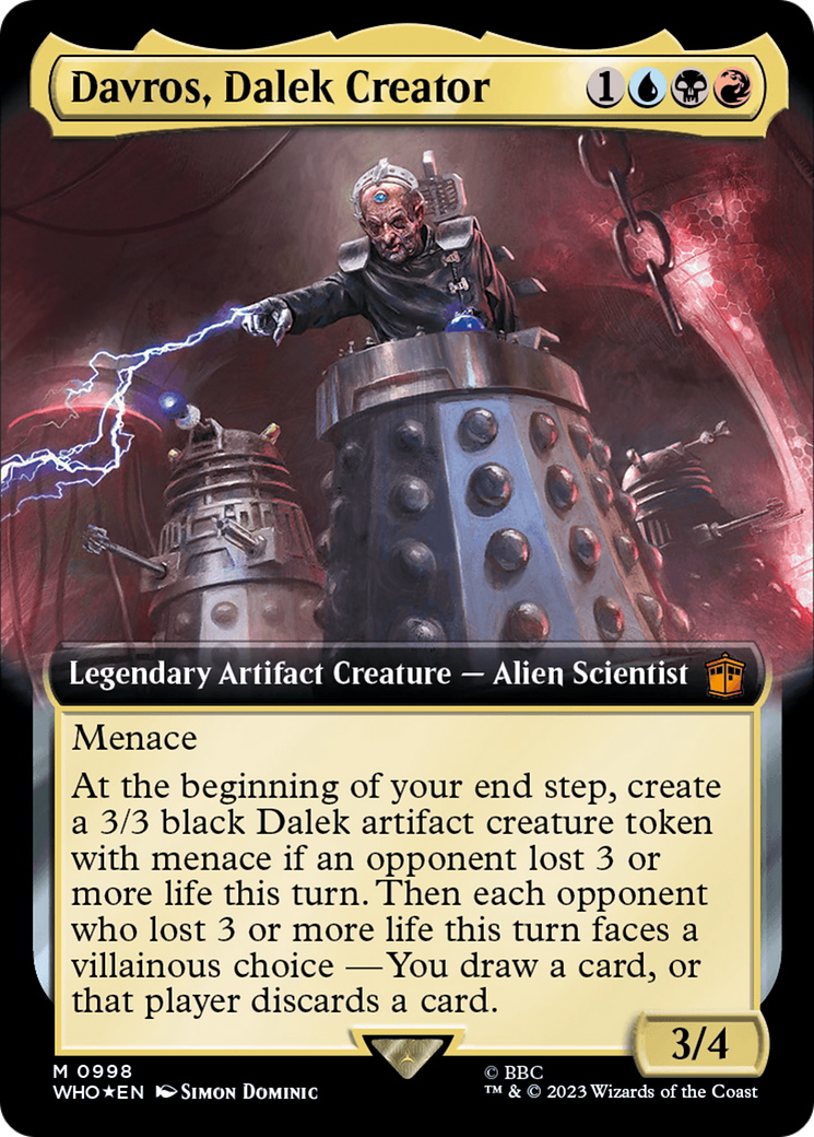 Davros, Dalek Creator (Extended Art) (998) Surge Foil - Doctor Who