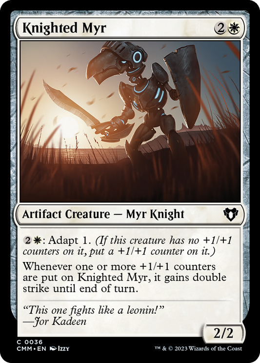 Knighted Myr [Commander Masters] Foil