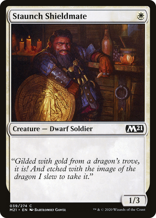 Staunch Shieldmate [Core Set 2021] Foil
