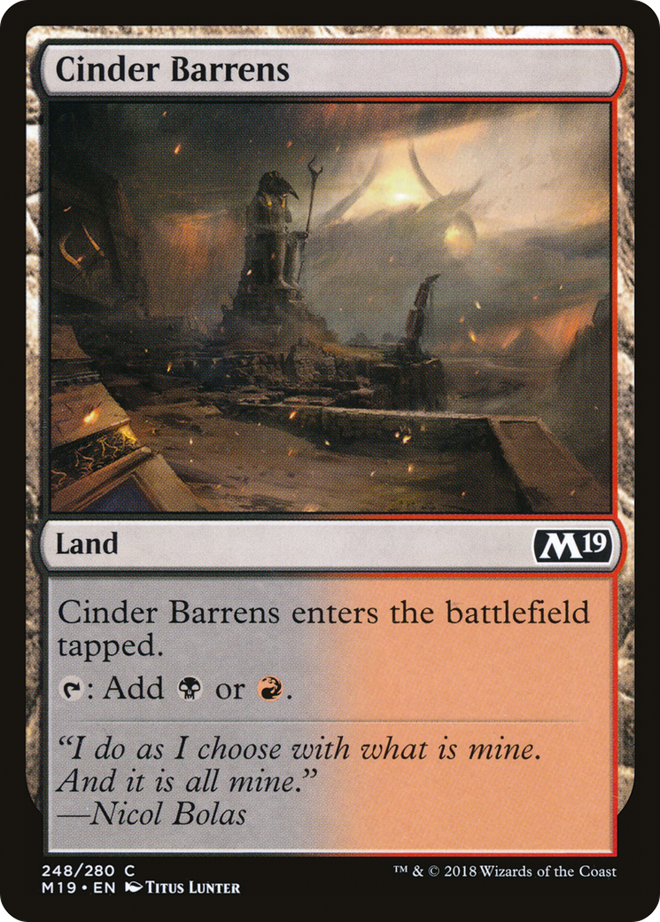 Cinder Barrens [Core Set 2019] | Silver Goblin