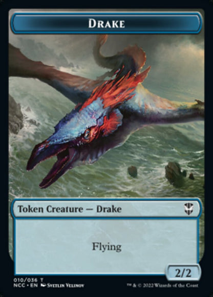 Zombie // Drake Double-Sided Token [Streets of New Capenna Commander Tokens]