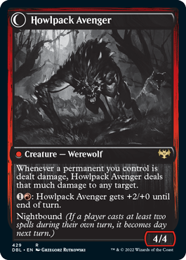 Ill-Tempered Loner // Howlpack Avenger [Innistrad: Double Feature] Foil