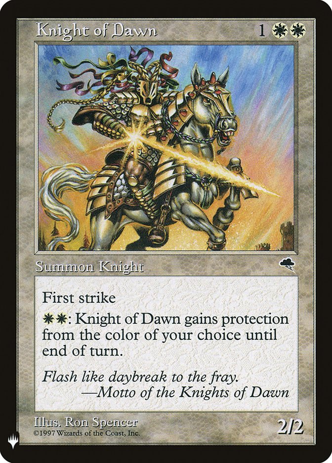 Knight of Dawn [Mystery Booster] | Silver Goblin