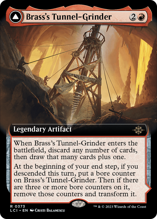 Brass's Tunnel-Grinder // Tecutlan, The Searing Rift (Extended Art) [The Lost Caverns of Ixalan] Foil