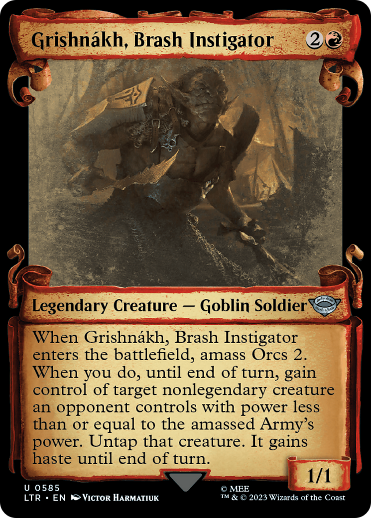 Grishnakh, Brash Instigator [The Lord of the Rings: Tales of Middle-Earth Showcase Scrolls] Foil