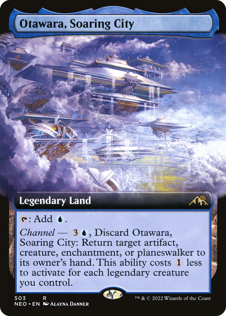 Otawara, Soaring City (Extended Art) (503) Foil - Kamigawa: Neon Dynasty