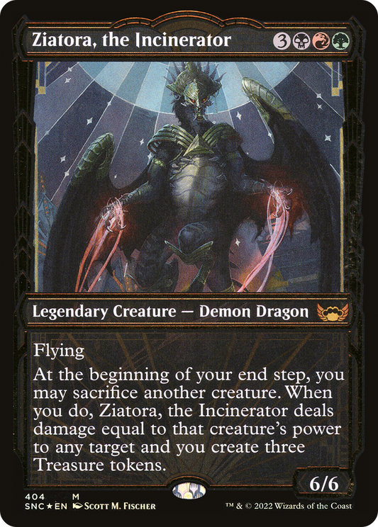 Ziatora, the Incinerator (Showcase Golden Age Gilded Foil) [Streets of New Capenna]