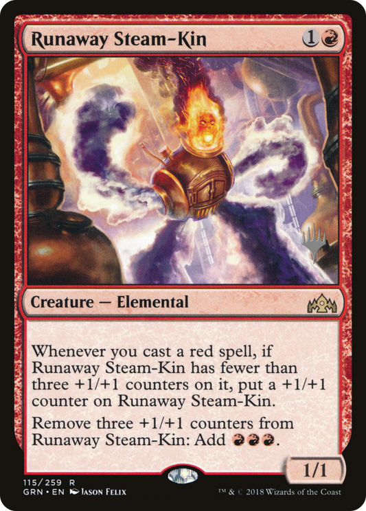 Runaway Steam-Kin (Promo Pack) [Guilds of Ravnica Promos] Foil