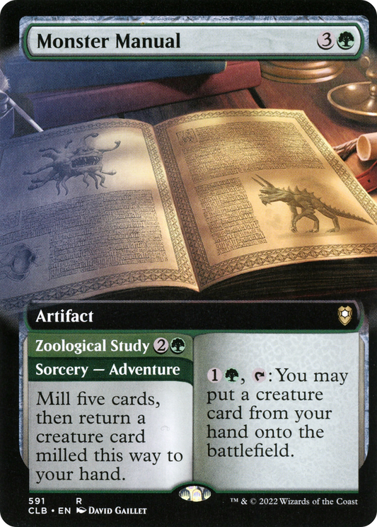 Monster Manual // Zoological Study (Extended Art) [Commander Legends: Battle for Baldur's Gate] Foil
