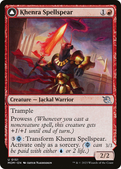 Khenra Spellspear // Gitaxian Spellstalker [March of the Machine] Foil