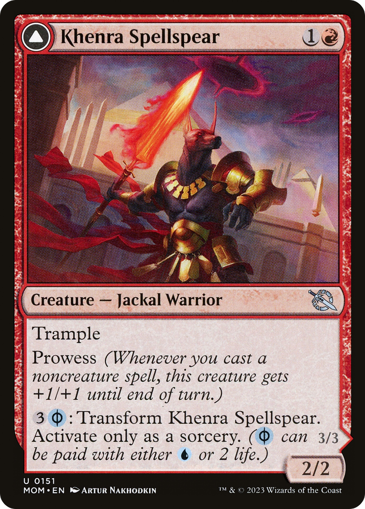 Khenra Spellspear // Gitaxian Spellstalker [March of the Machine] Foil