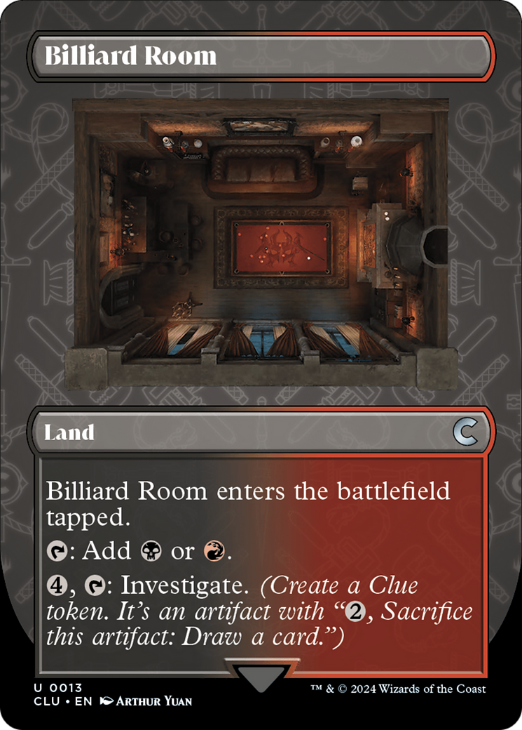 Billiard Room (Borderless) [Ravnica: Clue Edition] | Silver Goblin