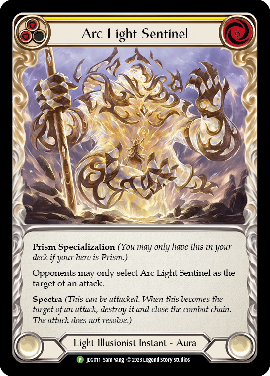 Arc Light Sentinel (Yellow) [JDG011] (Promo)  Cold Foil | Silver Goblin