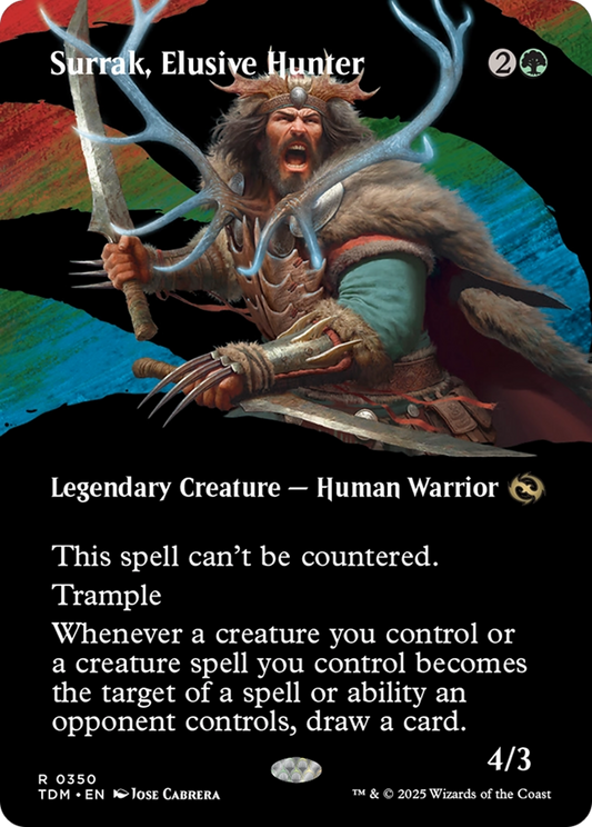 Surrak, Elusive Hunter (Borderless) (350) - Tarkir: Dragonstorm