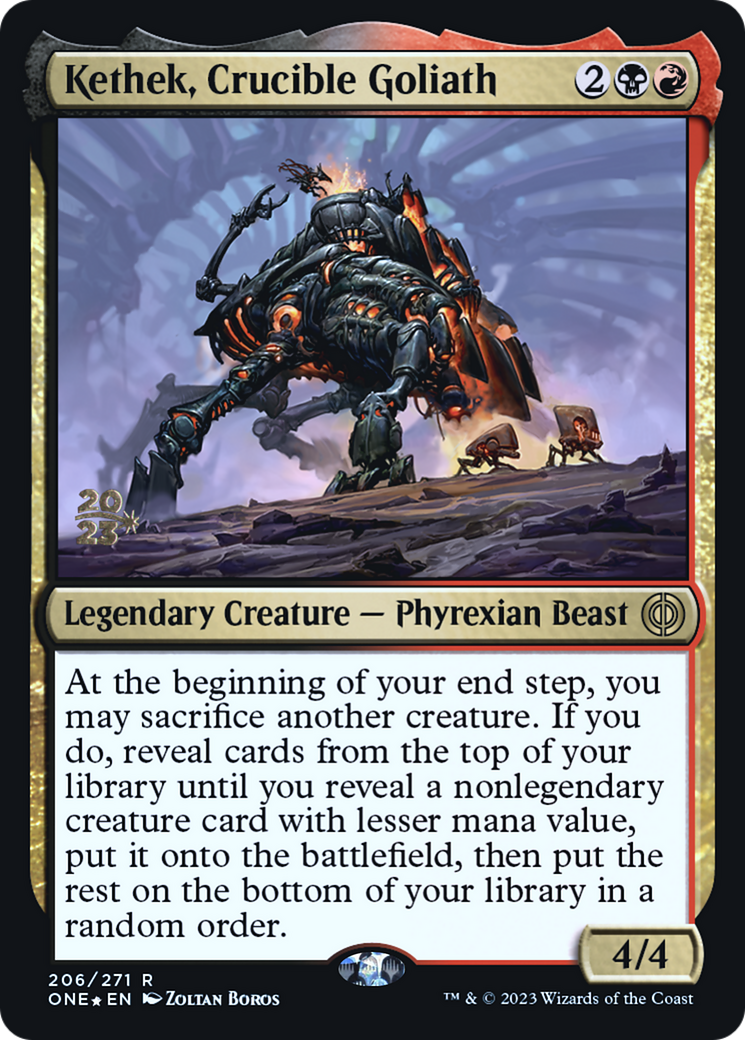 Kethek, Crucible Goliath [Phyrexia: All Will Be One Prerelease Promos]