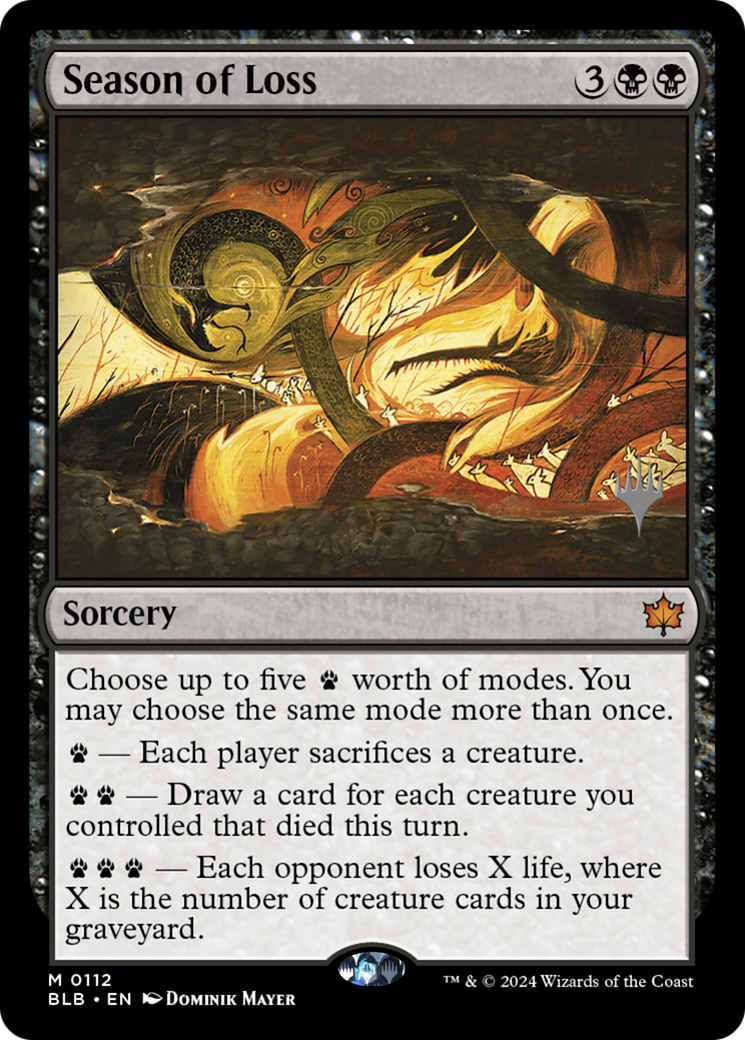 Season of Loss (Promo Pack) [Bloomburrow Promos] | Silver Goblin