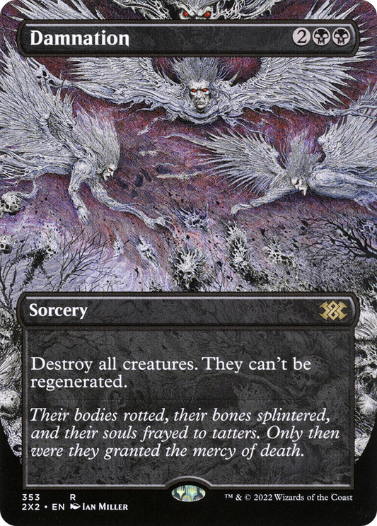 Damnation (Borderless Alternate Art) [Double Masters 2022] Foil