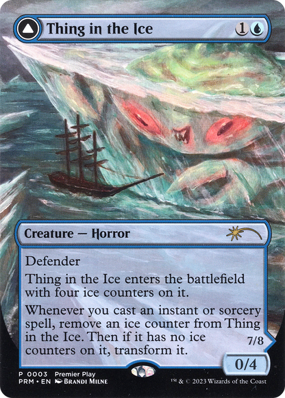 Thing in the Ice // Awoken Horror (Borderless Alternate Art) [Regional Championship Qualifiers 2023] Foil