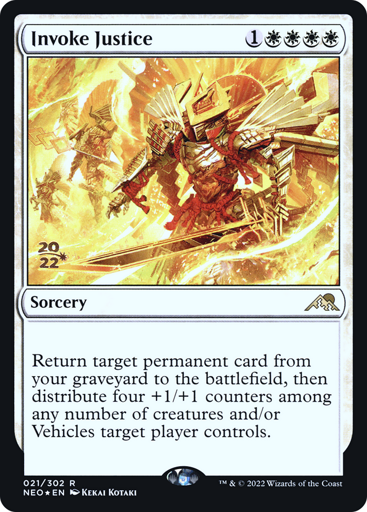 Invoke Justice [Kamigawa: Neon Dynasty Prerelease Promos]