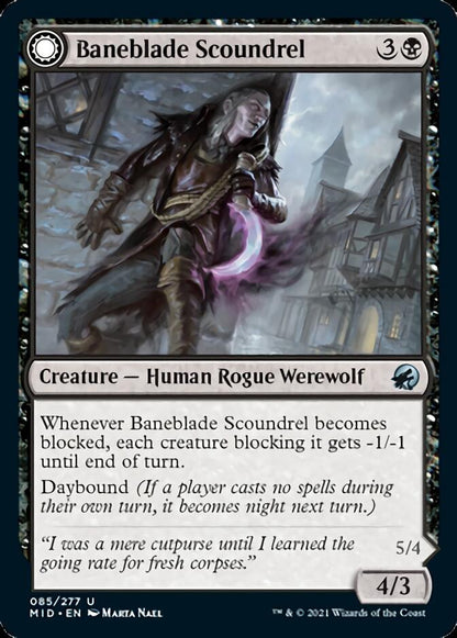 Baneblade Scoundrel // Baneclaw Marauder [Innistrad: Midnight Hunt] Foil