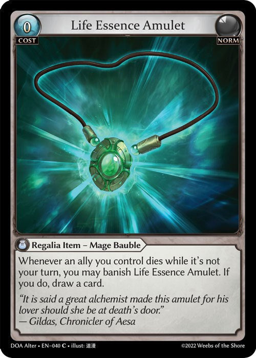 Life Essence Amulet (040) [Dawn of Ashes: Alter Edition] Foil