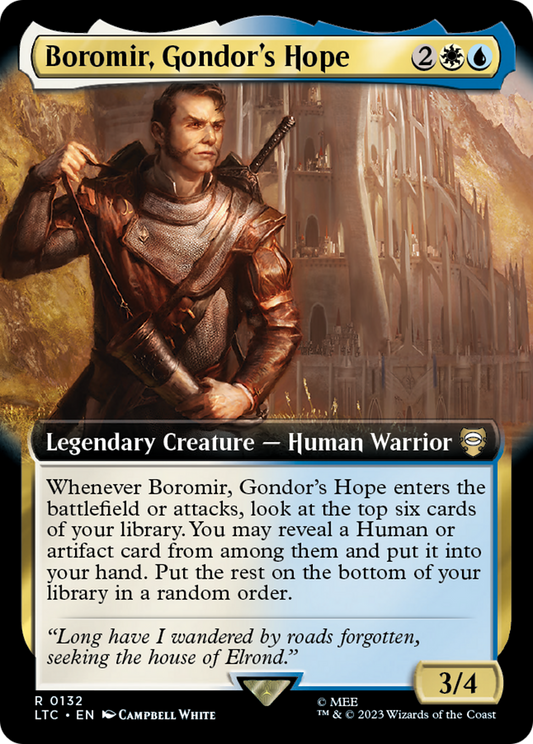 Boromir, Gondor's Hope (Extended Art) [The Lord of the Rings: Tales of Middle-Earth Commander] Foil