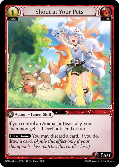 Shout at Your Pets (152) [Dawn of Ashes: Alter Edition] Foil