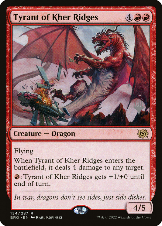 Tyrant of Kher Ridges (Promo Pack) [The Brothers' War Promos] Foil
