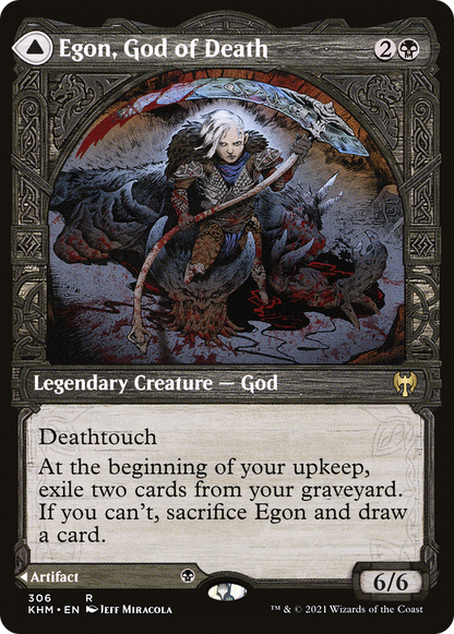 Egon, God of Death // Throne of Death (Showcase) [Kaldheim] Foil