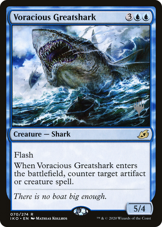 Voracious Greatshark (Promo Pack) [Ikoria: Lair of Behemoths Promos] Foil