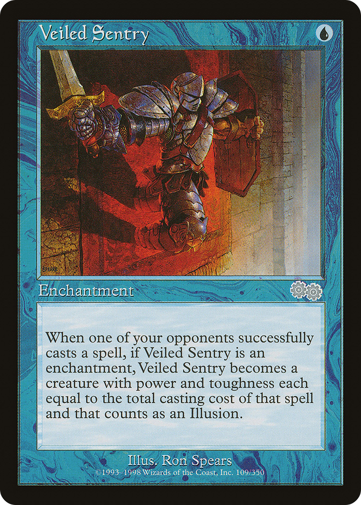 Veiled Sentry [Urza's Saga] | Silver Goblin